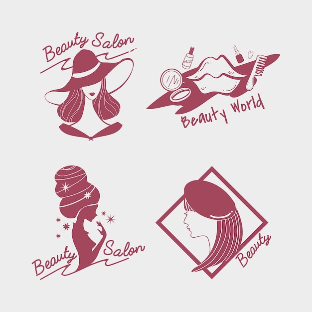 Vector logo de belleza y moda para mujer