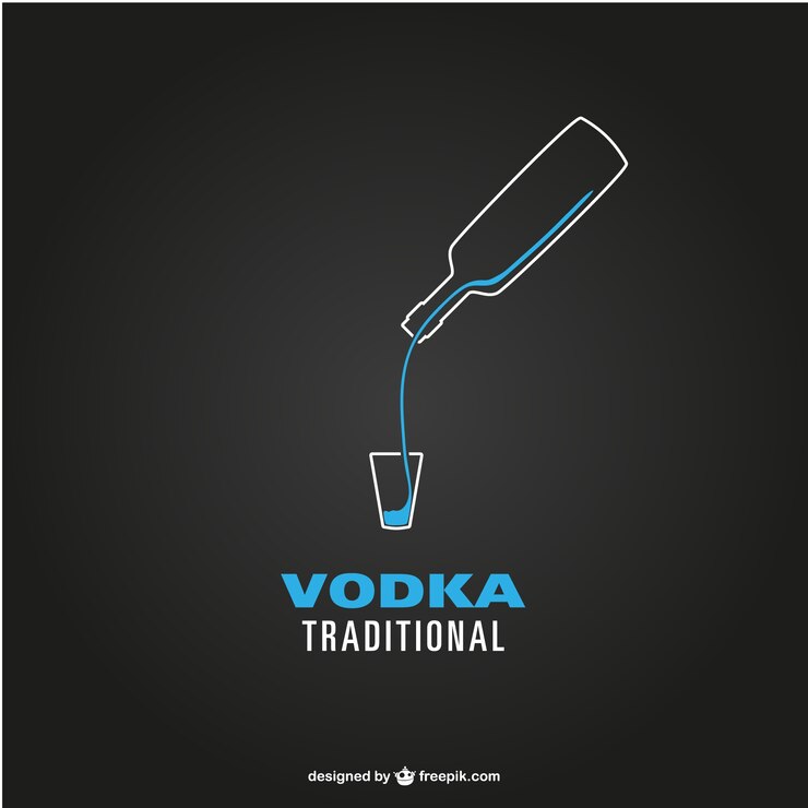 Vector gratuito vector logo de vodka