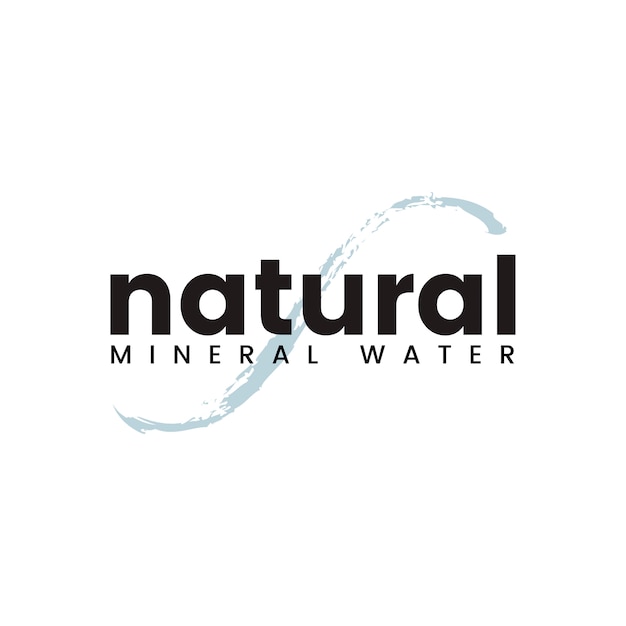Vector de logotipo de agua mineral natural