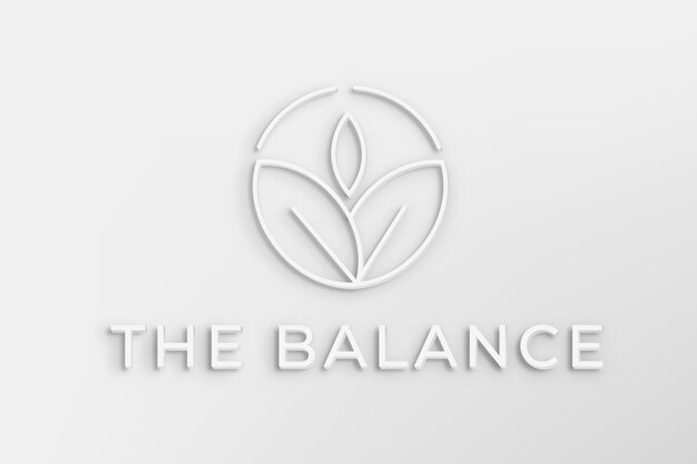Vector de logotipo de empresa de spa editable con el texto de equilibrio