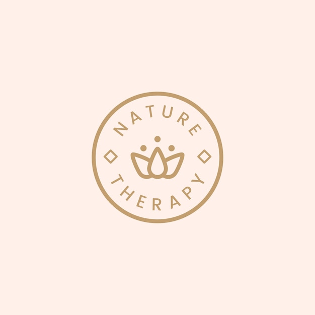 Vector gratuito vector de logotipo de terapia de naturaleza spa