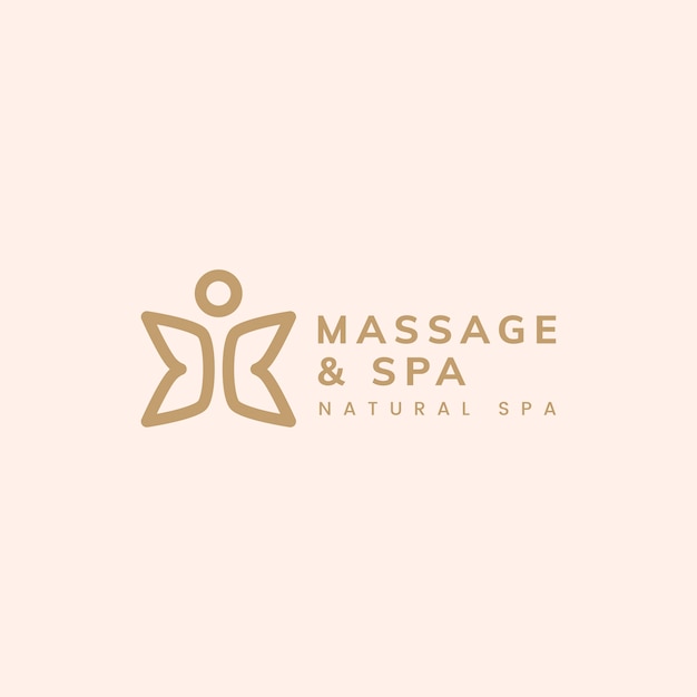 Vector de logotipo de vida saludable de masaje y spa