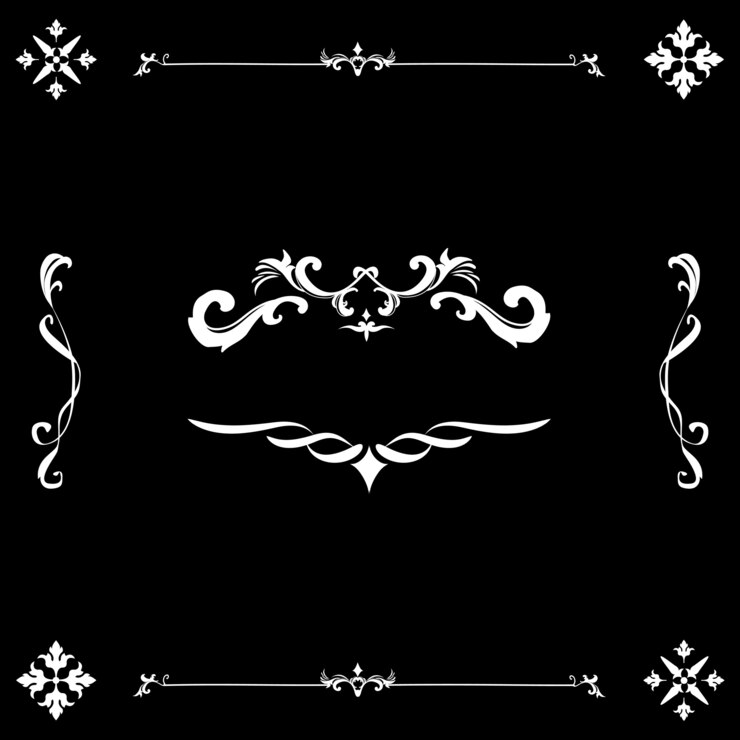 Vector de marco de ornamento de florecer vintage