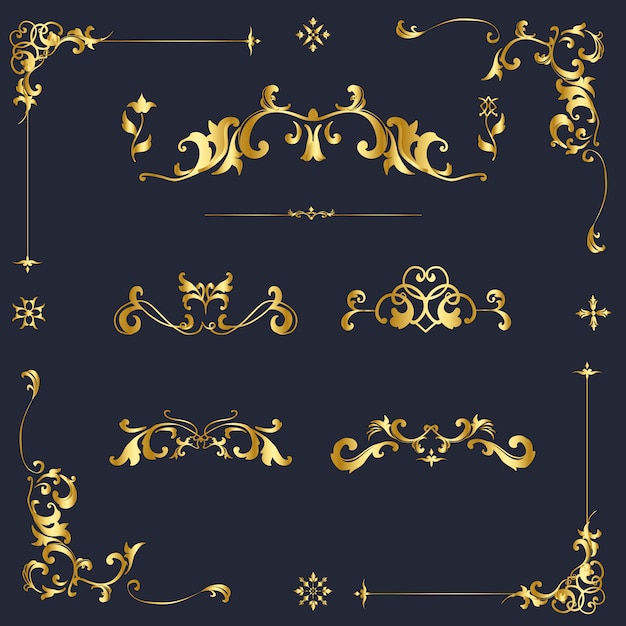 Vector de marco de ornamento de florecer vintage