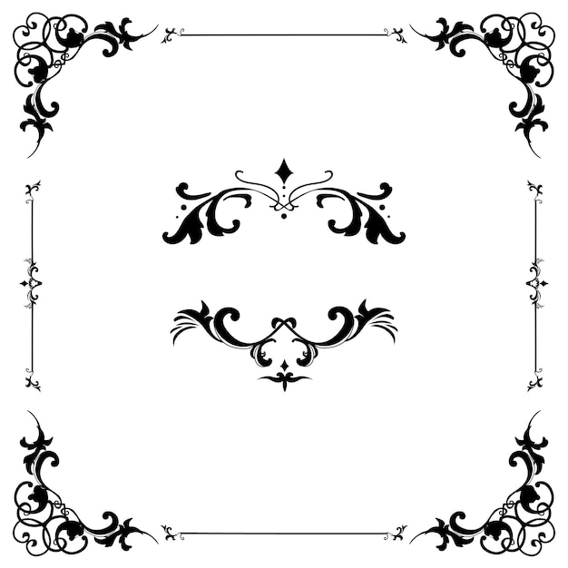 adorno botánico, marco cuadrado de hojas, flores, patrones para la  decoración 10185288 Vector en Vecteezy