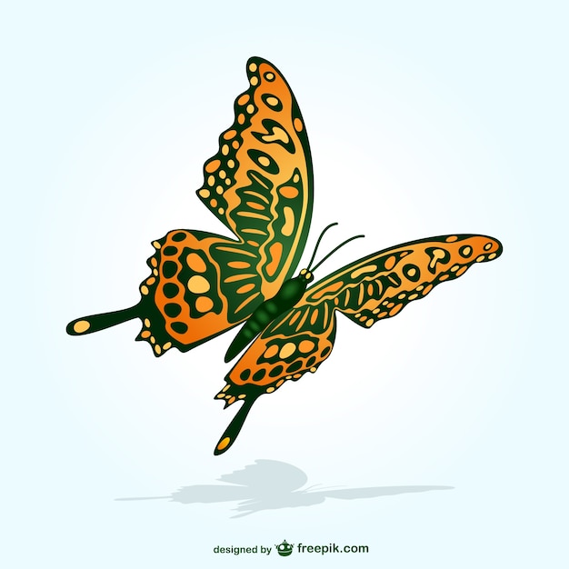 Vector de mariposa volando