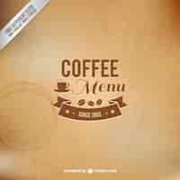 Vector gratuito vector menú de cafés con textura