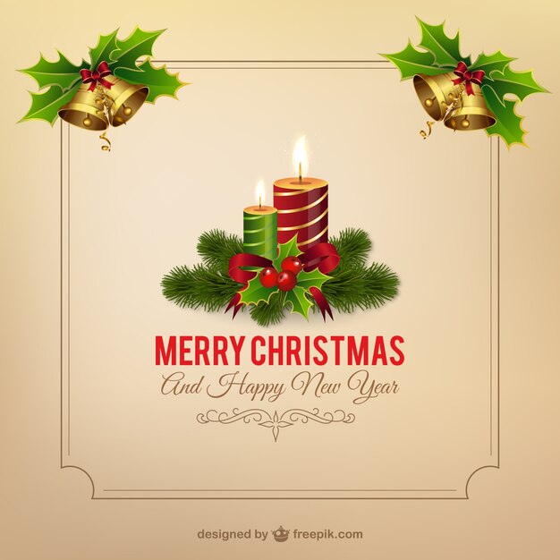 Vector de Navidad con velas