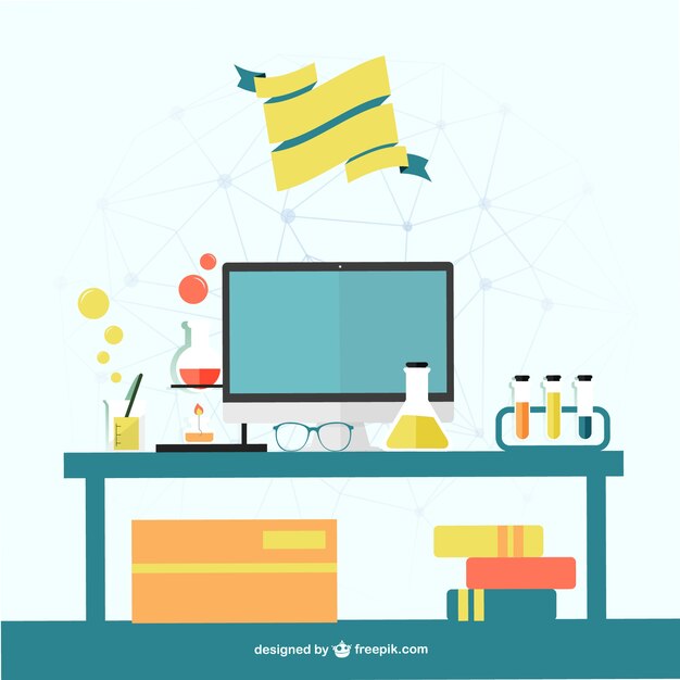 Vector oficina de científico