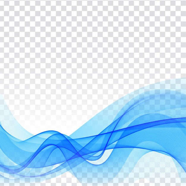 Vector de onda azul transparente