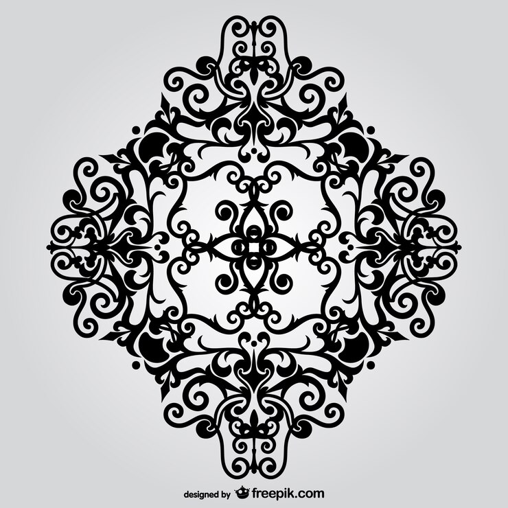 Vector gratuito vector ornamental floral