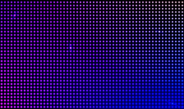 Vector gratuito vector pantalla de video de pared led con luces de puntos