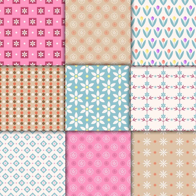 Vector patrones sin fisuras bastante pastel. Textura sin fin para papel tapiz