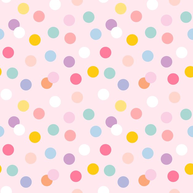 Vector de patrones sin fisuras de fondo con lindos lunares pastel