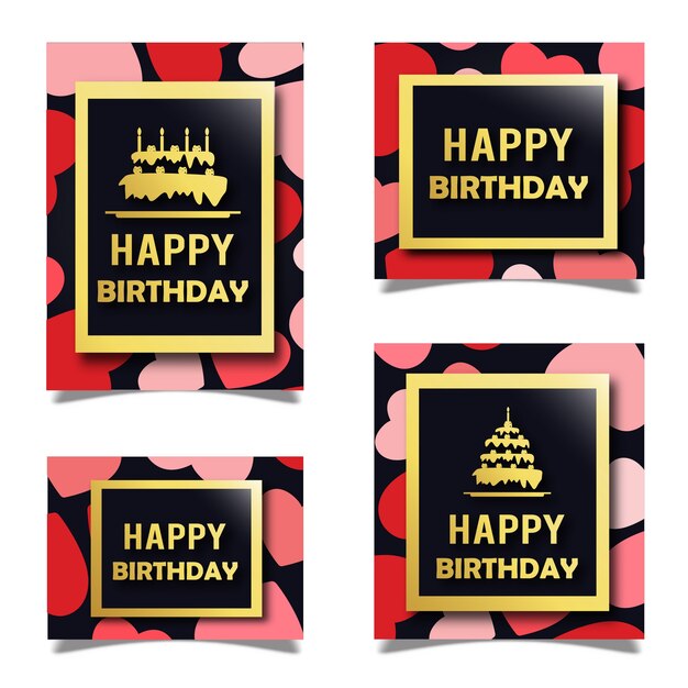 Vector Pattern Birthday Cards