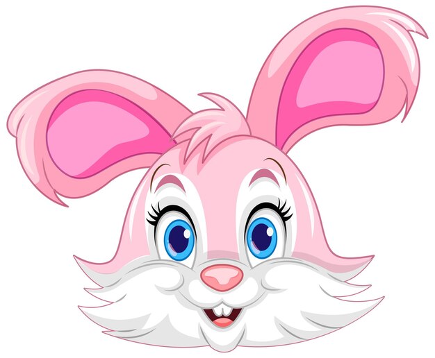 Vector de personaje de dibujos animados lindo conejo