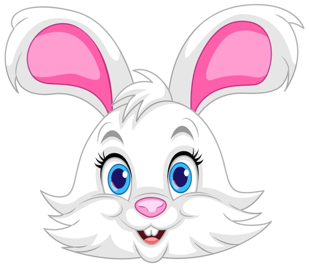 Vector de personaje de dibujos animados lindo conejo