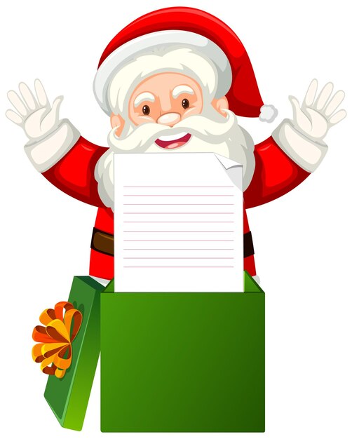 vector de personaje de dibujos animados de santa claus