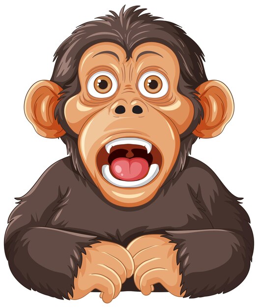 Vector de personajes de dibujos animados de chimpancés