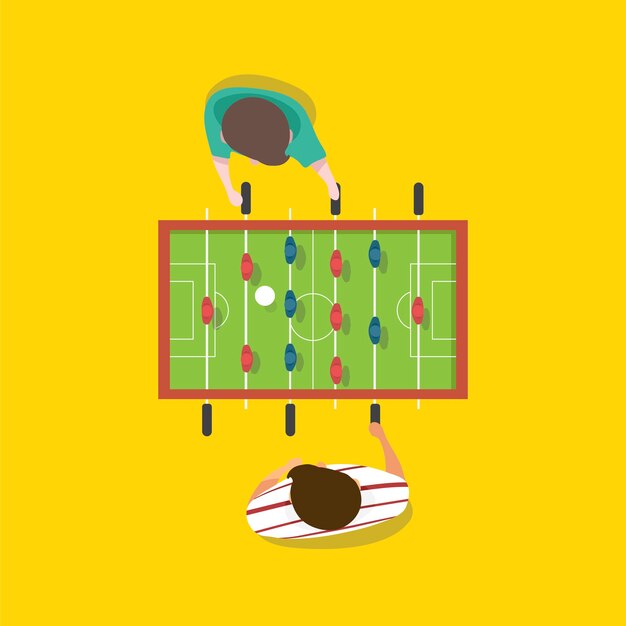 Vector de personas jugando al tablero de juego de fútbol