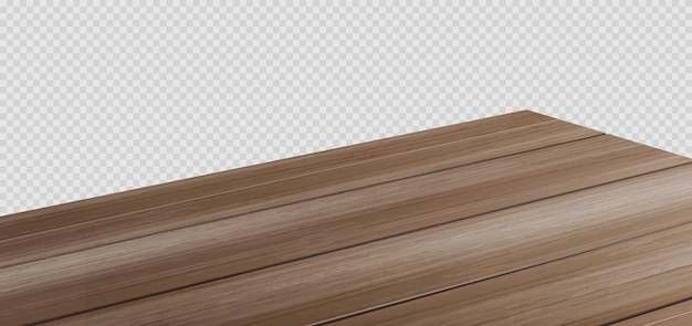 Vector de perspectiva de esquina superior de mesa de comedor de madera