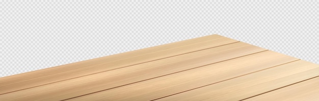 Vector de perspectiva de esquina superior de mesa de comedor de madera