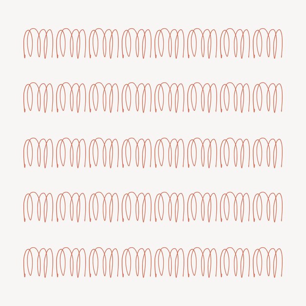 Vector de pincel de ilustrador de línea rizada doodle conjunto de pinceles de patrones sin fisuras