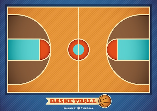 Vector pista de baloncesto