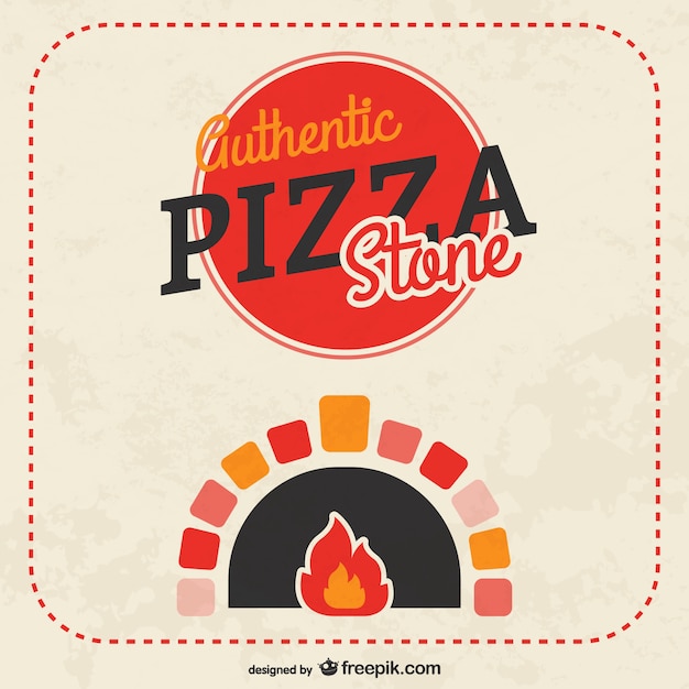 Vector gratuito vector pizza a la piedra