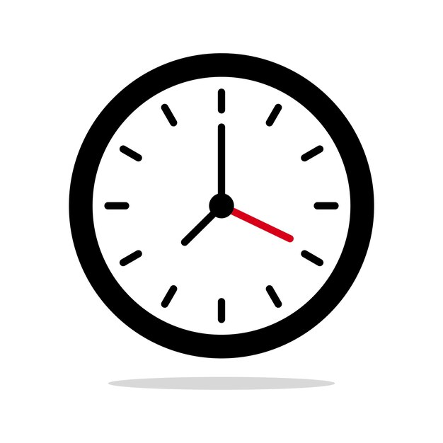 Vector plano de reloj