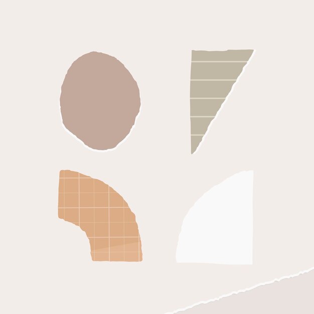 Vector de plantilla de anuncios sociales de colección de notas de papel rasgado