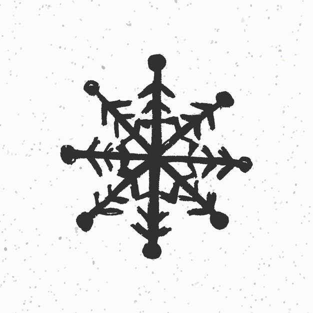 Vector de plantilla de anuncios sociales de copo de nieve de invierno negro