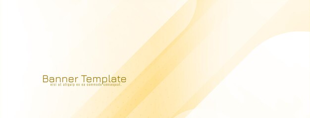 Vector de plantilla de banner moderno diseño geométrico amarillo suave moderno