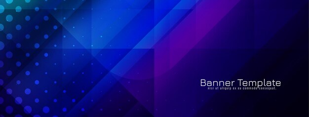 Vector de plantilla de diseño de banner de estilo geométrico colorido moderno