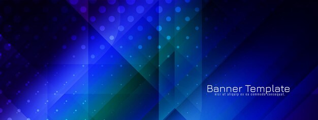 Vector de plantilla de diseño de banner de estilo geométrico colorido moderno