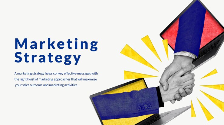 Vector gratuito vector de plantilla de estrategia de marketing editable con medios mezclados de apretón de manos de redes en línea