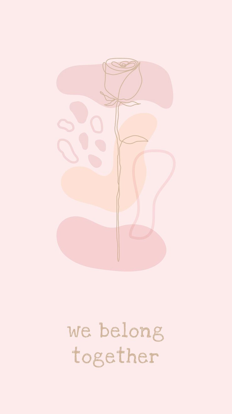 Vector gratuito vector de plantilla de fondo de pantalla de iphone rosa con flor rosa