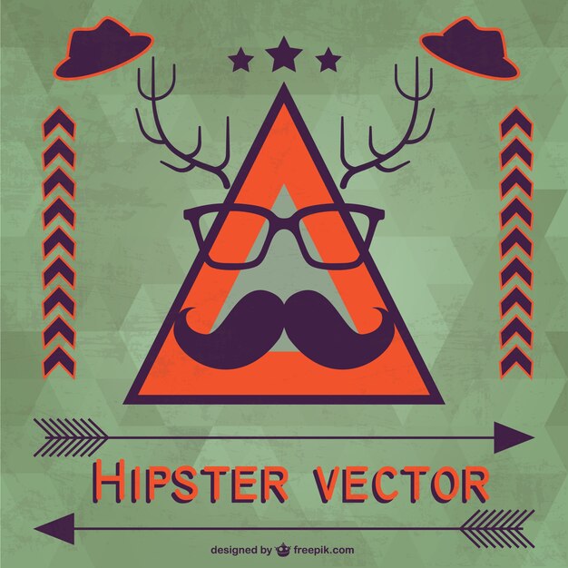 Vector plantilla hipster