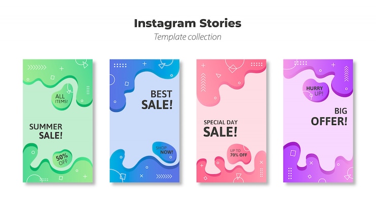 Vector gratuito vector de plantilla de historias de instagram