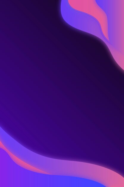 Vector de plantilla de marco de curva púrpura neón