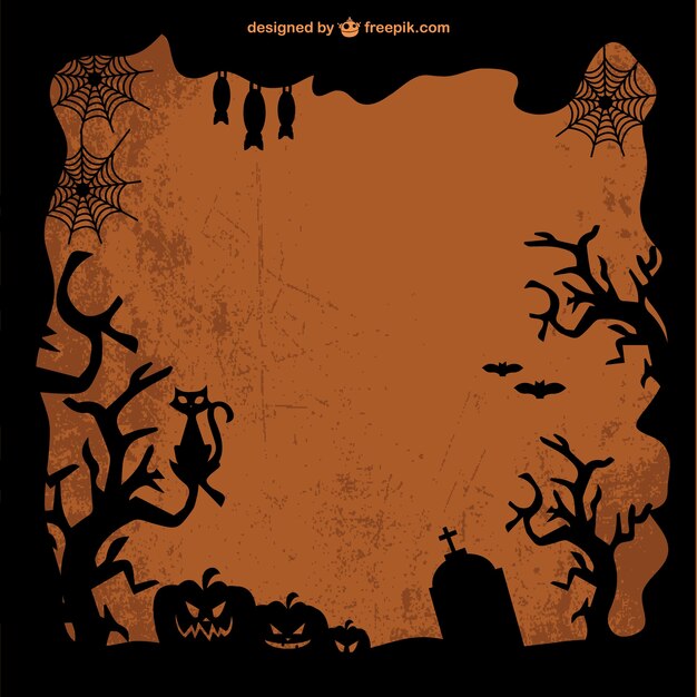 Vector de plantilla de marco de Halloween