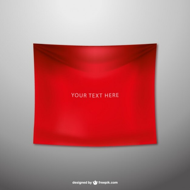 Vector plantilla de tela roja