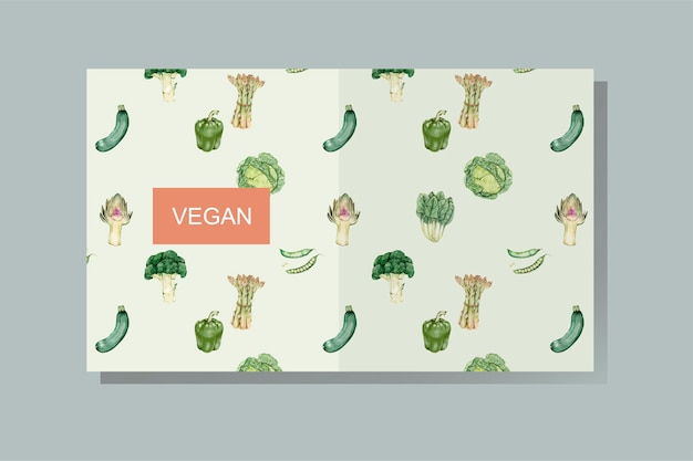 Vector de portada de libro vegano