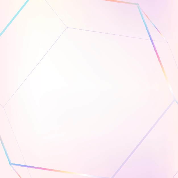 Vector de prisma hexagonal geométrico rosa