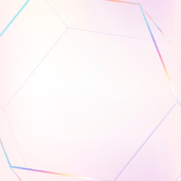 Vector de prisma hexagonal geométrico rosa