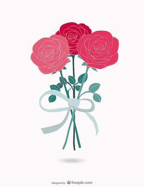 Vector de ramo de rosas