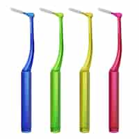 Vector gratuito vector realista de cepillo interdental