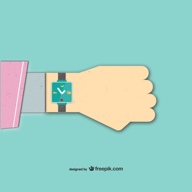 Vector de reloj de pulsera