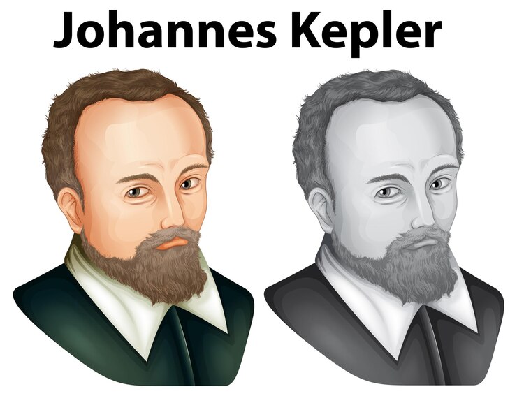 Vector gratuito vector de retrato de johannes kepler