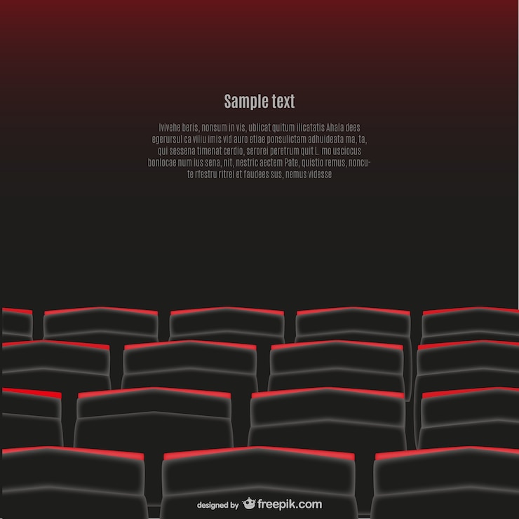 Vector gratuito vector sala de cine